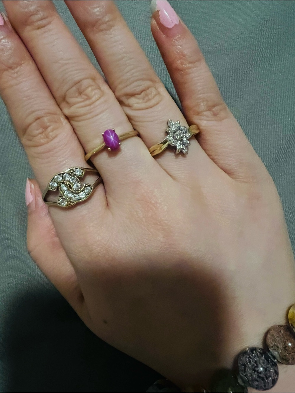 Vintage 14K Solid Gold Star Ruby Ring | Size 6 | Tested & Hallmarked - Picture 7 of 9